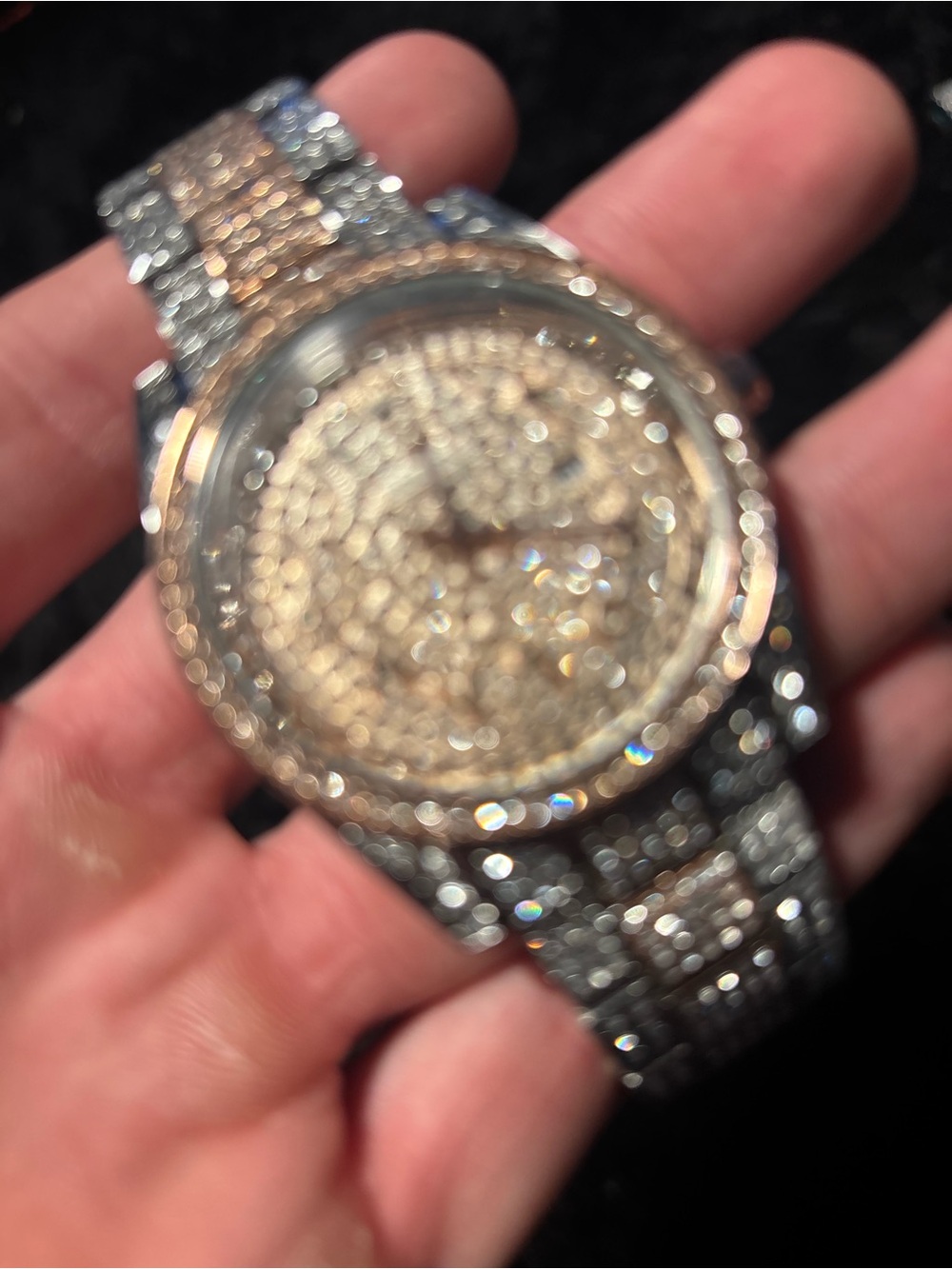 Rose Gold and Black Roman Bussdown Watch